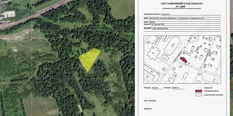 Ситуационный план, который принимают